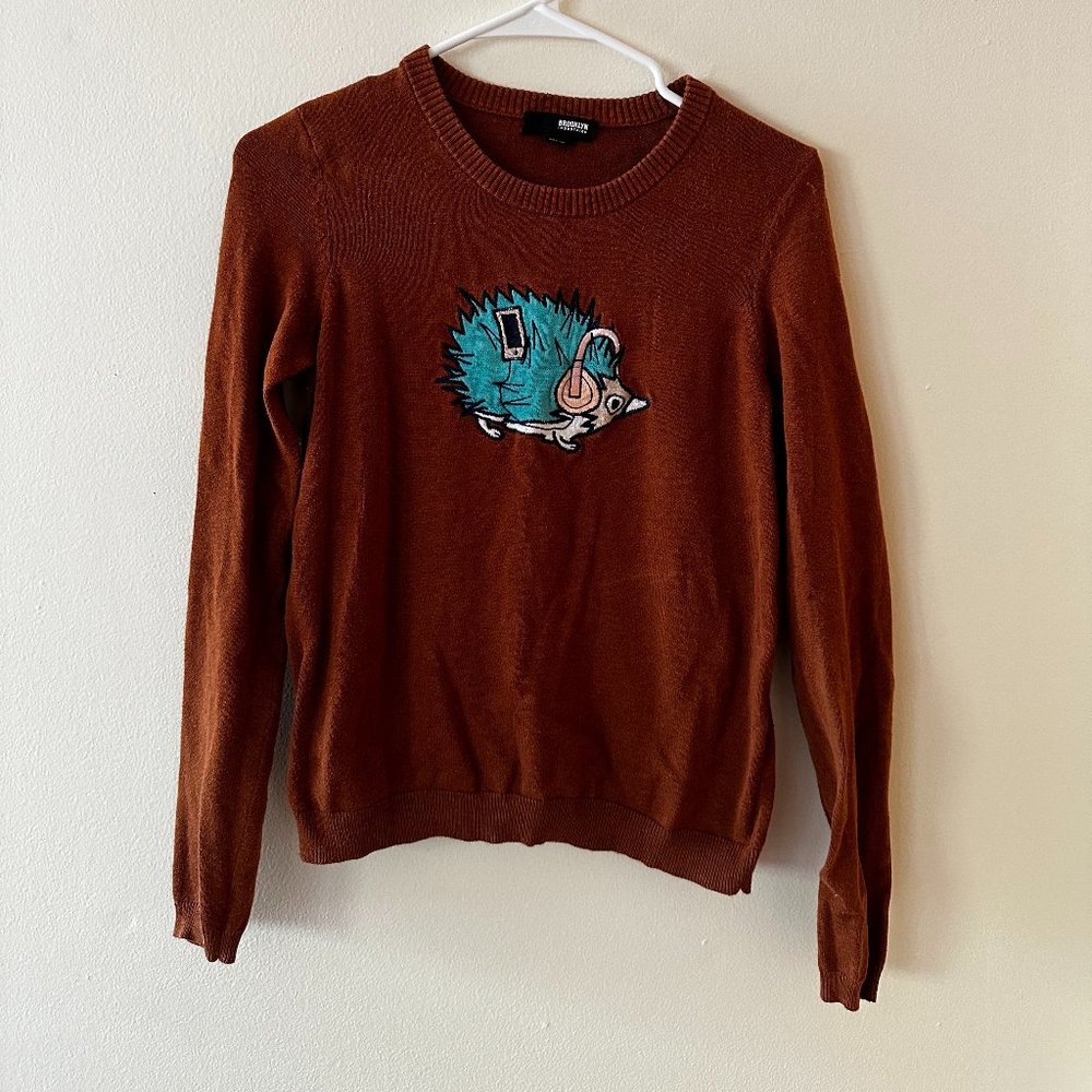 Hedgehog Embroidered Sweater